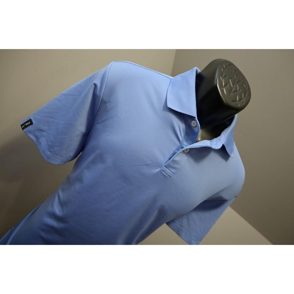 RLX Ralph Lauren Golf Polo Blue Dry‎ Fitting Ansley Golf Club Shirt Mens Medium
